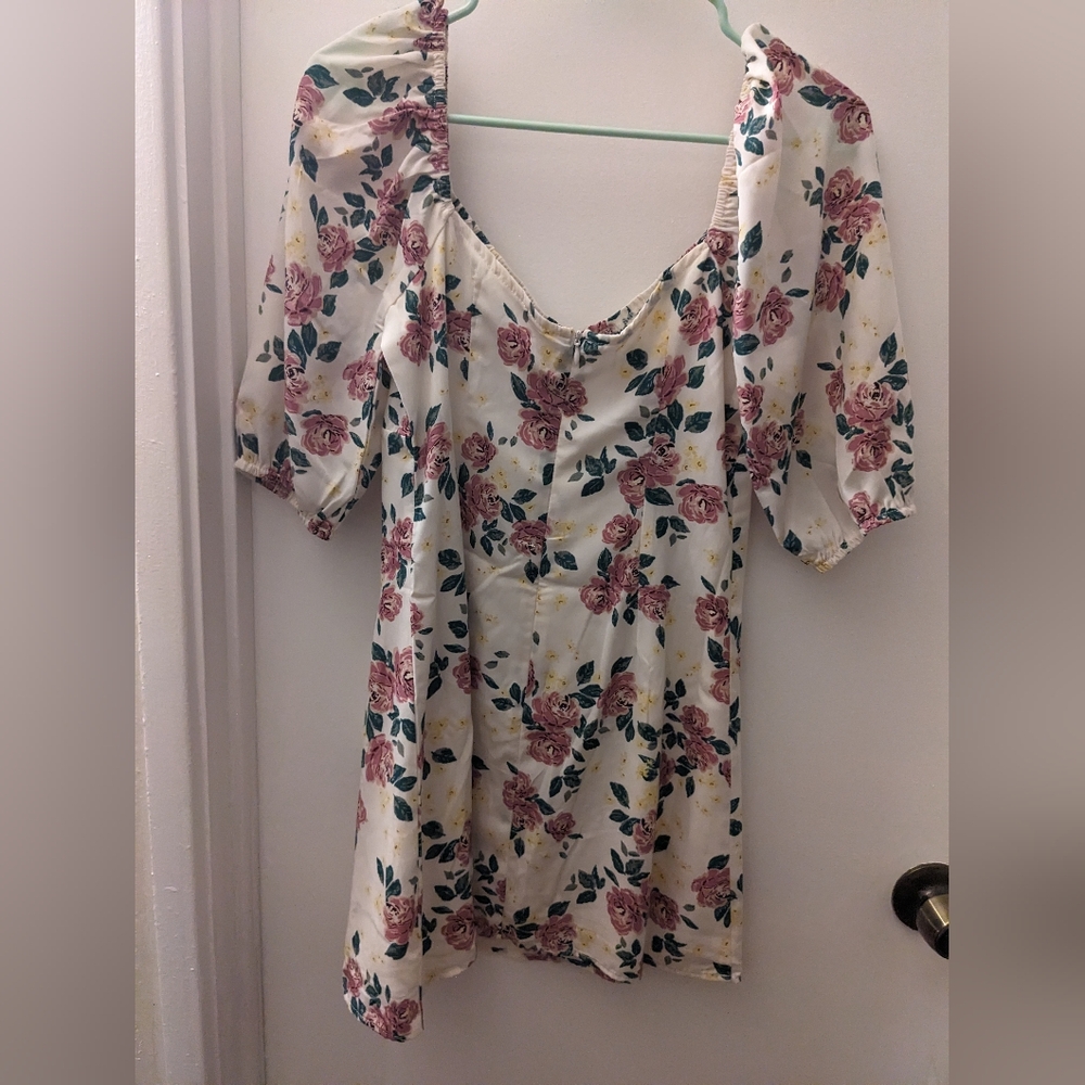 Blue Blush size S floral mini dress - Picture 2 of 2